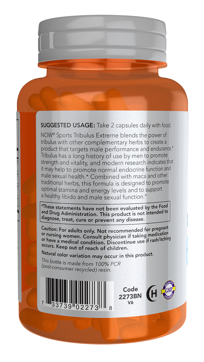 NOW Sports, Tribulus Extreme, Enhanced Vitality*, Men's Health, 90 Veg Caps