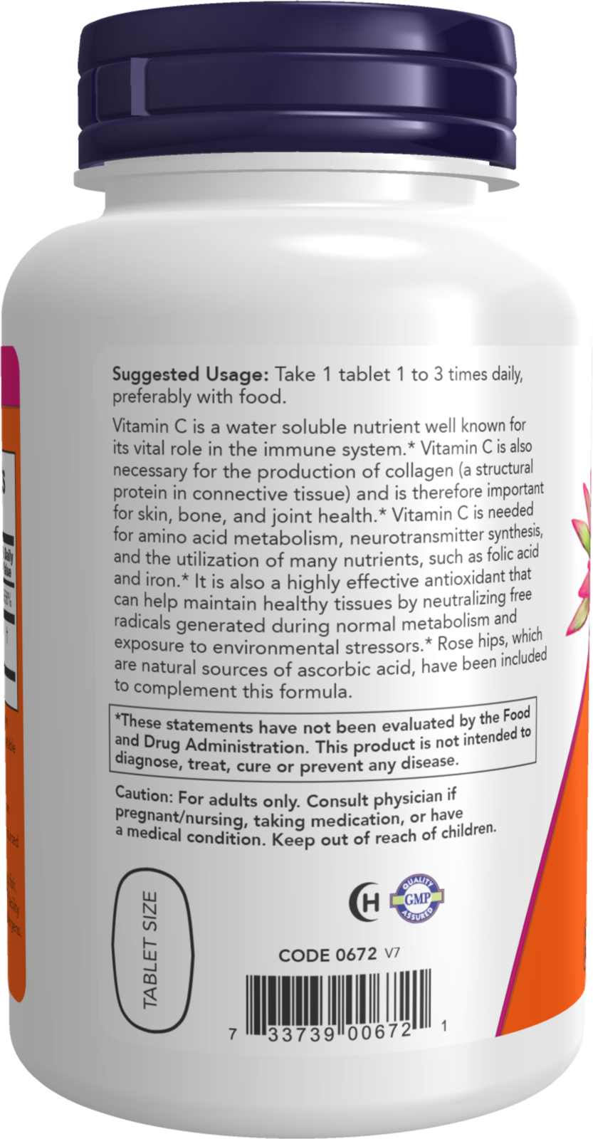 NOW Supplements, Vitamin C-500 with Rose Hips, 250 Tabs
