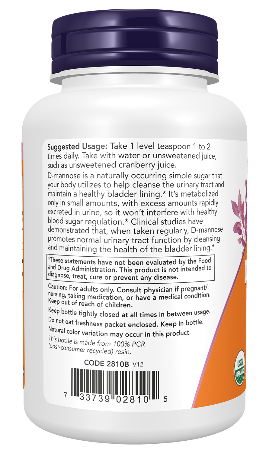 NOW Supplements, D-Mannose Powder, Healthy Urinary Tract*, 3 oz