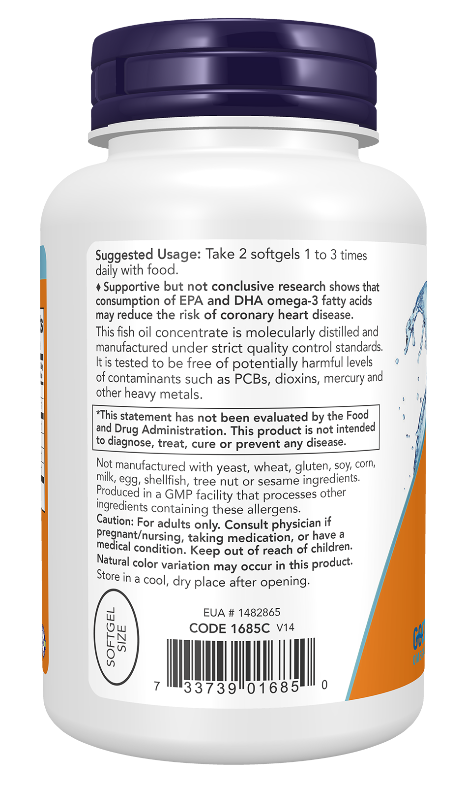 NOW Supplements, Omega-3 Mini Gels, Molecularly Distilled, 180 Softgels