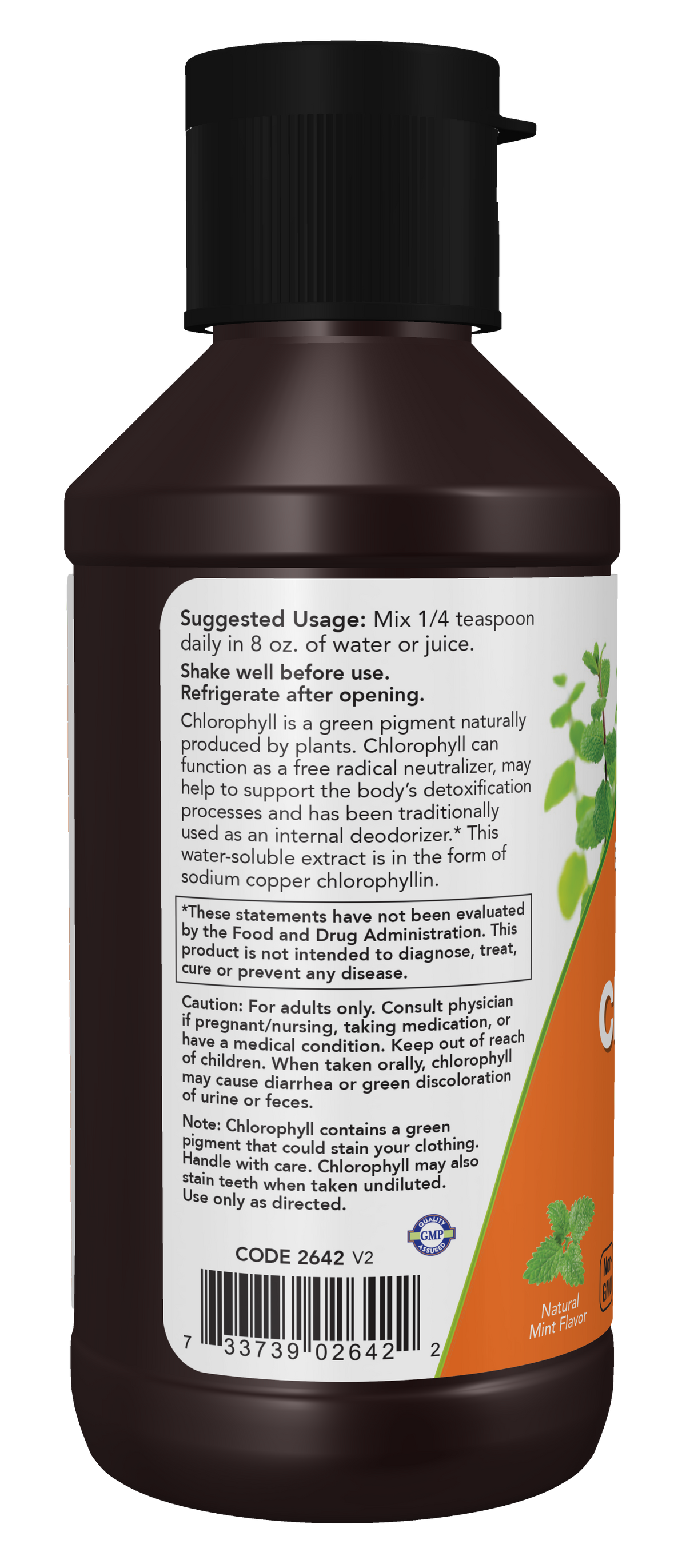 NOW Supplements, Liquid Chlorophyll, Extra Strength, Mint, 4 fl. Oz.