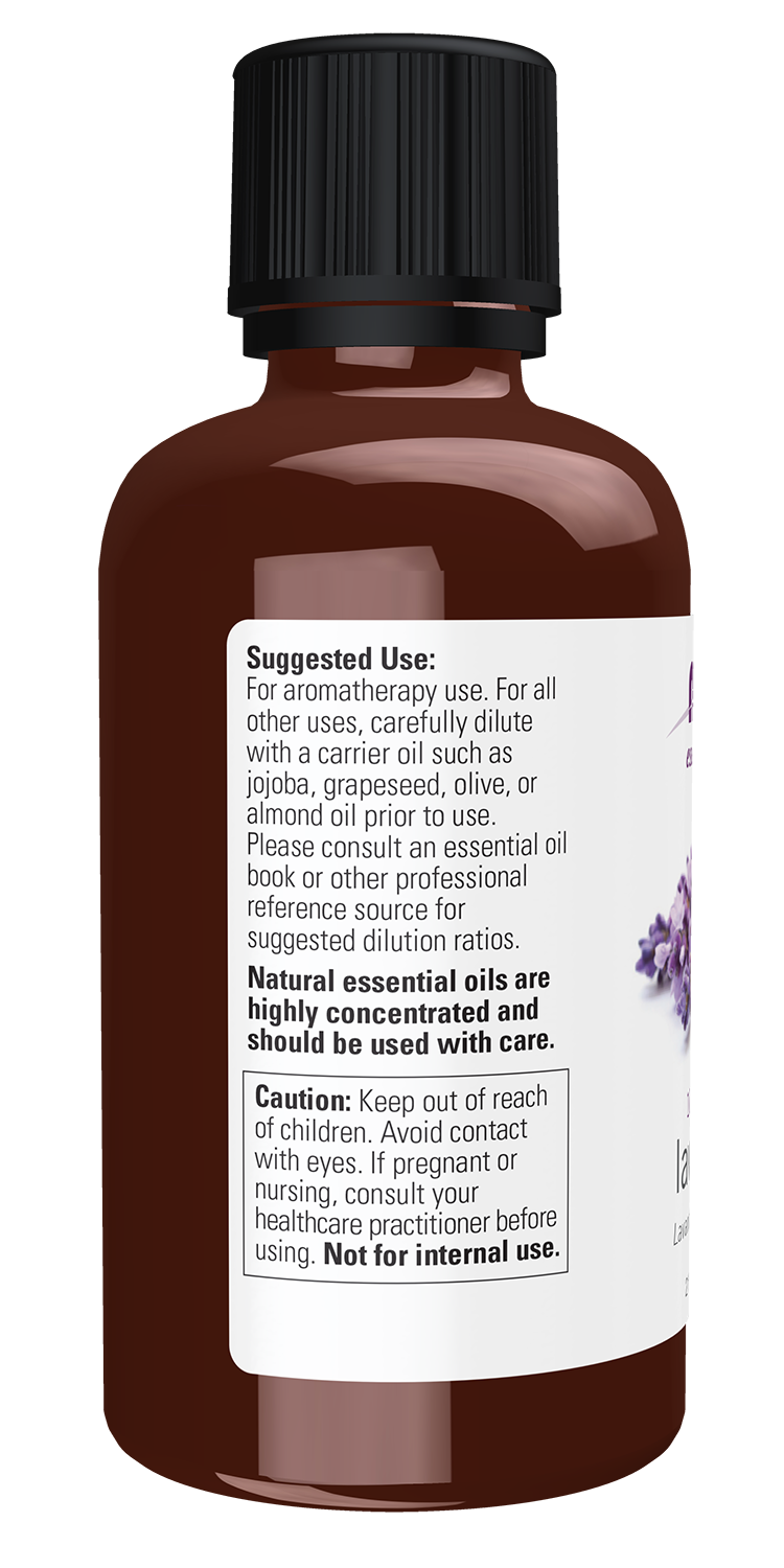 NOW Essential Oils, Lavender Oil, Steam Distilled, Undiluted, 2 fl. oz