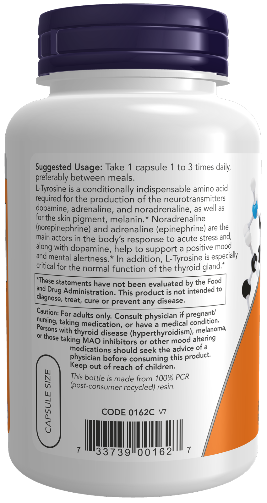 NOW Supplements, L-Tyrosine 500 mg, Supports Mental Alertness*, 120 Caps