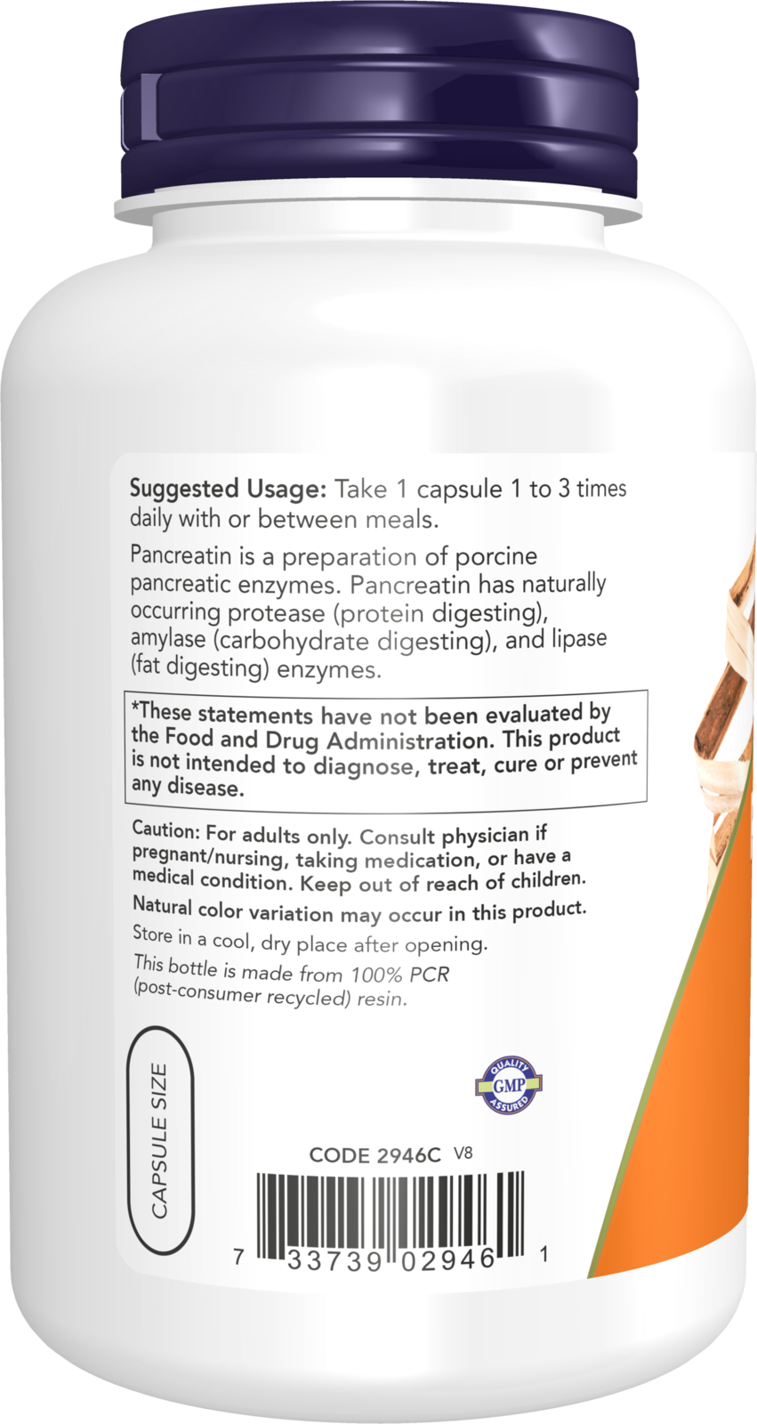NOW Supplements, Pancreatin 2000, Protease, Amylase Enzymes, 250 Caps
