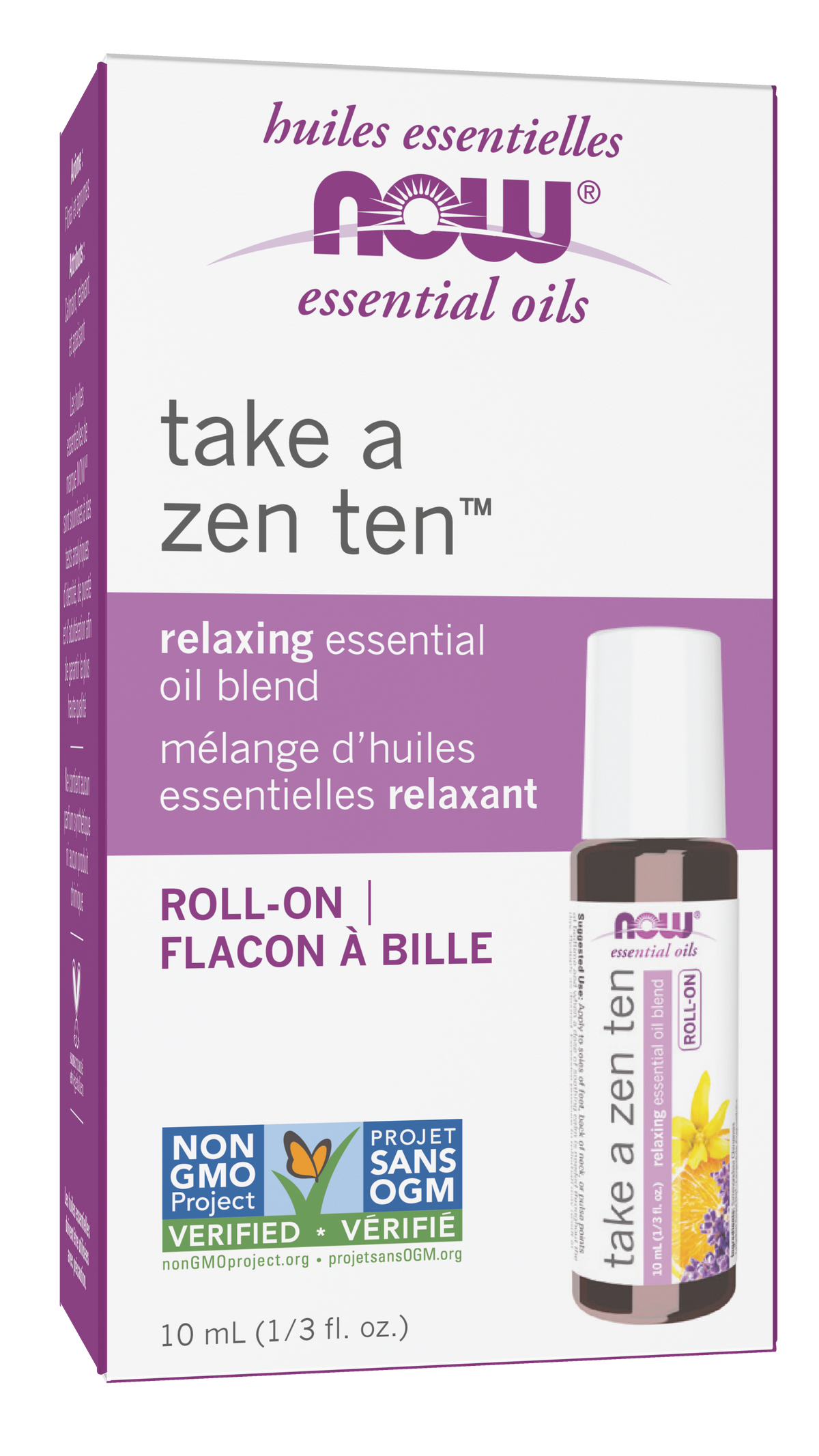 NOW Essential Oils, Take A Zen Ten™ Relaxing Roll On, 10 mL