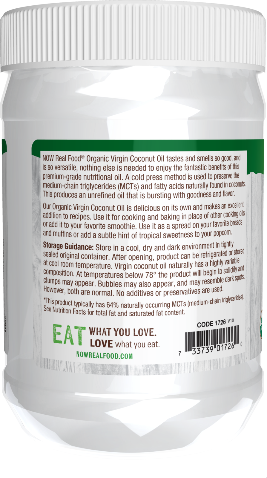 NOW Foods, Certified Organic Virgin Coconut Oil, Unrefined, 20 fl. oz