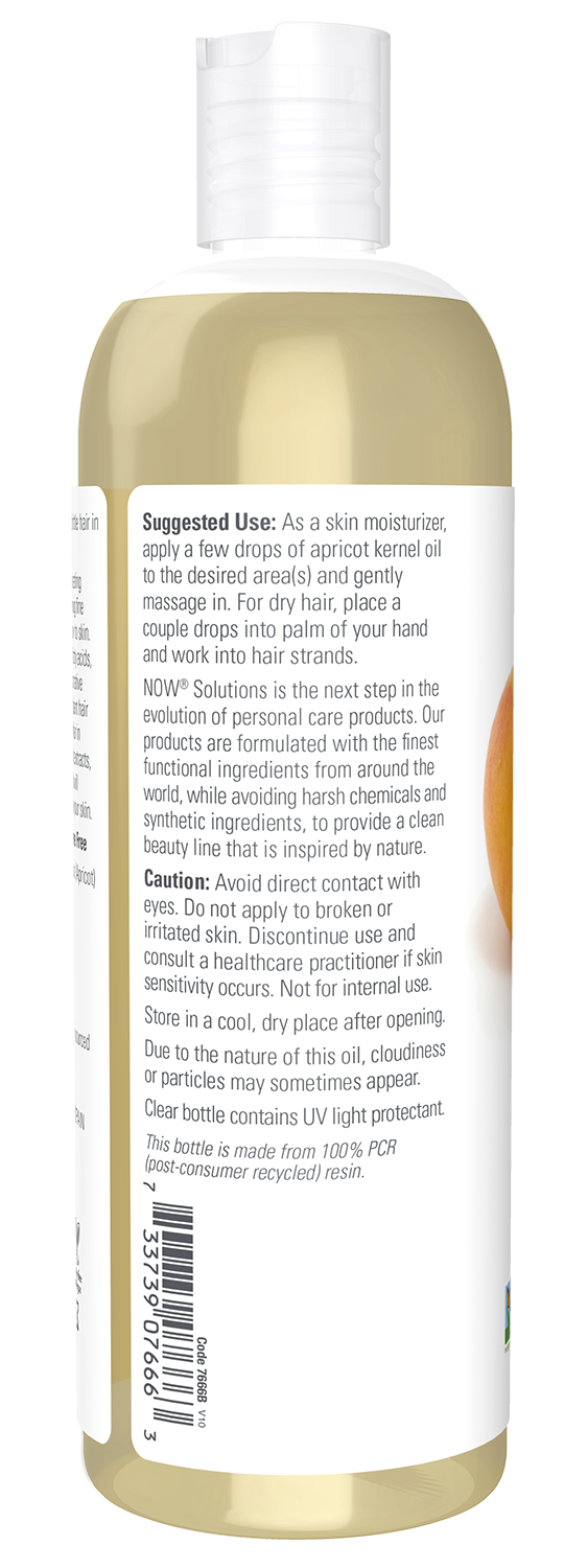 NOW Solutions, Apricot Kernel Oil, Hair Moisturizer & Skin Oil, 16 fl. oz