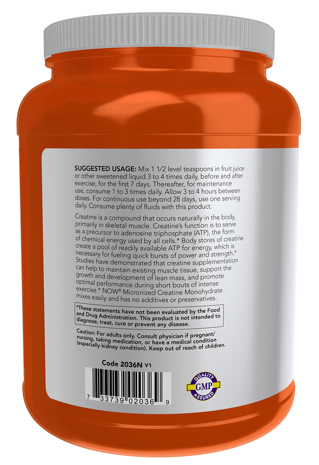 NOW Sports, Micronized Creatine Powder, Muscle Fuel*, 1 kg
