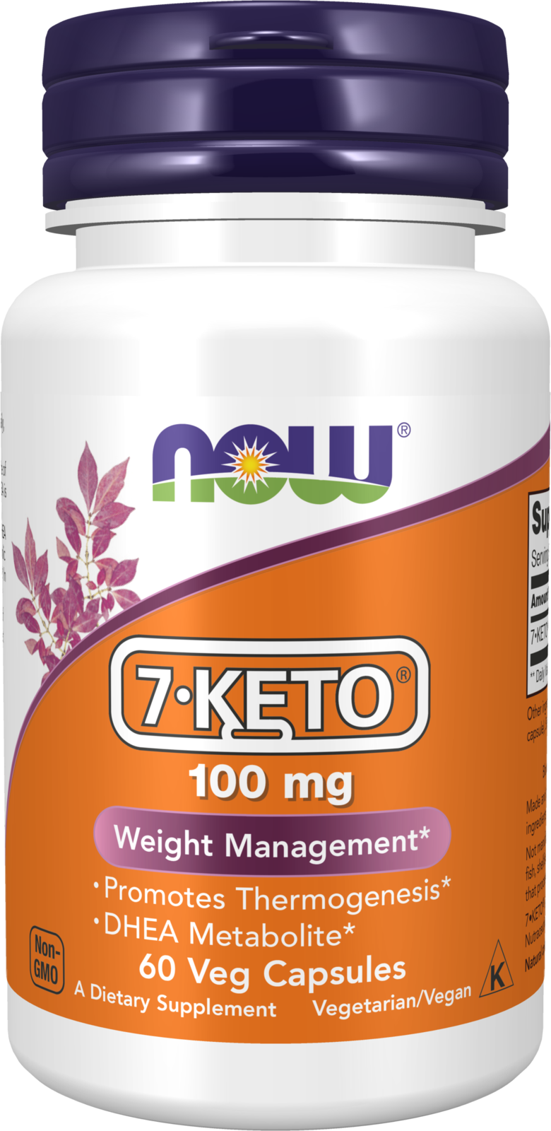 NOW Supplements, 7-Keto (DHEA Acetate-7-one) 100 mg, 60 Veg Caps