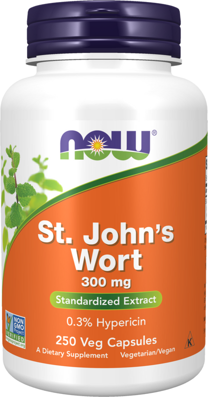 NOW Supplements, St. John's Wort 300 mg, Standardized Extract, 250 Veg Caps