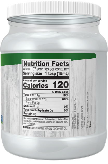 NOW Foods, Certified Organic Virgin Coconut Oil, Unrefined, 54 fl. oz