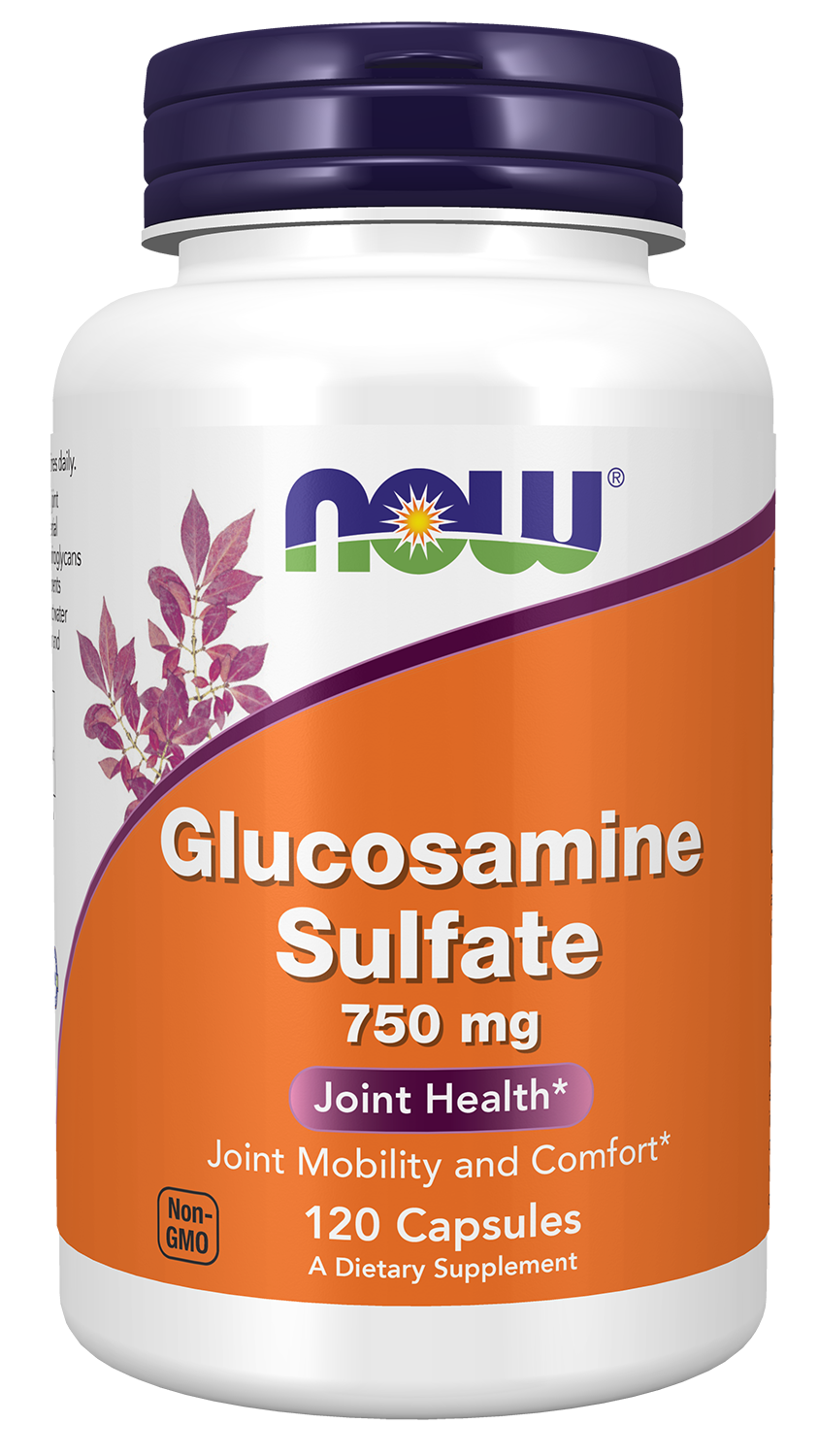 NOW Supplements, Glucosamine Sulfate 750 mg, 120 Veg Capsules