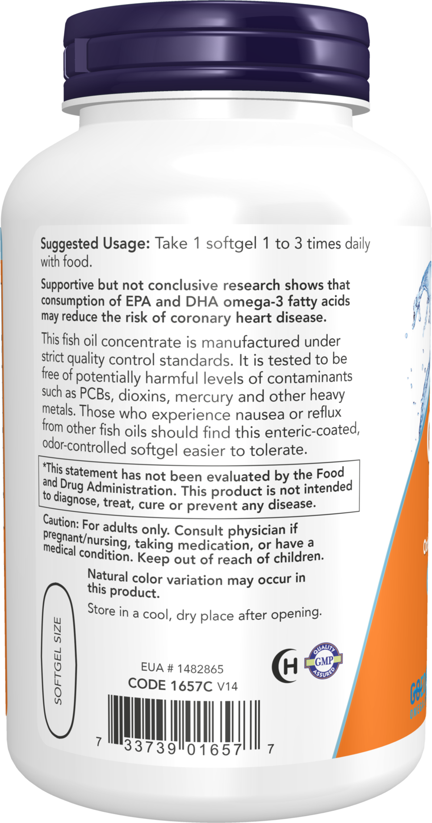 NOW Supplements, Omega-3 180 EPA / 120 DHA, Enteric Coated, 180 Softgels