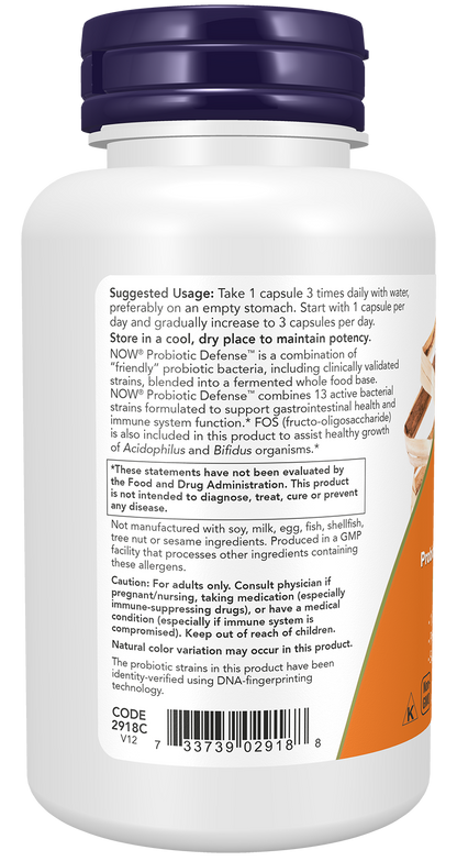 NOW Supplements, Probiotic Defense, Probiotic Blend, 90 Veg Caps