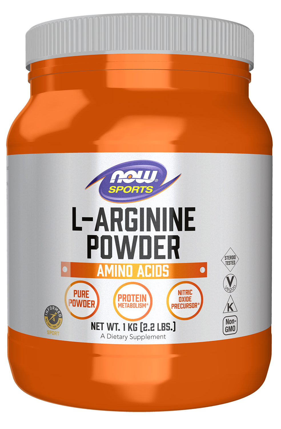 NOW Sports, L-Arginine Powder, Nitric Oxide Precursor*, Amino Acids, 2.2 lb