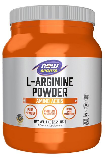 NOW Sports, L-Arginine Powder, Nitric Oxide Precursor*, Amino Acids, 2.2 lb