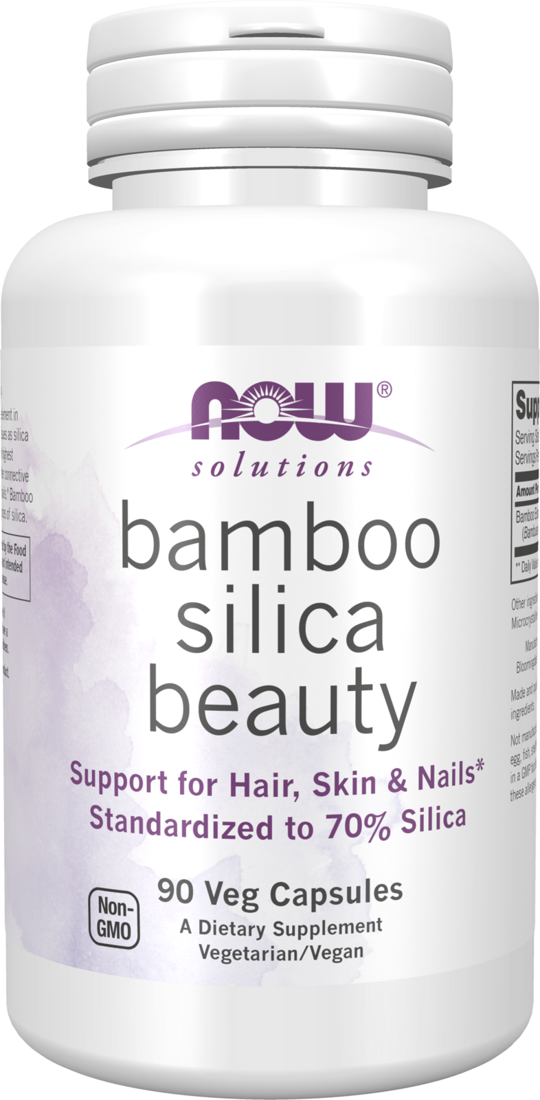 NOW Solutions, Bamboo Silica Beauty, Hair, Skin & Nails*, 90 Veg Caps