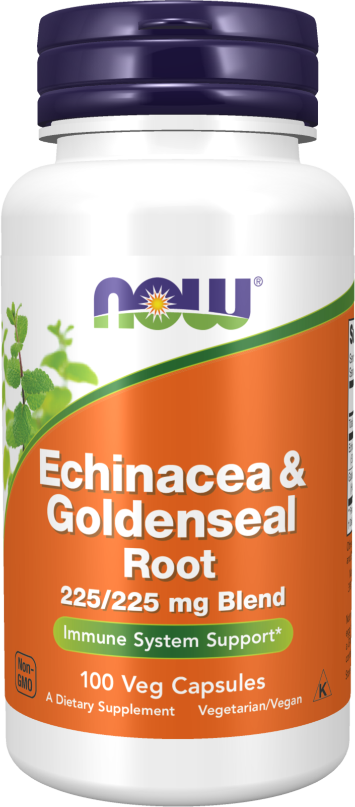NOW Supplements, Echinacea & Goldenseal Root, Herbal Blend, 100 Veg Caps
