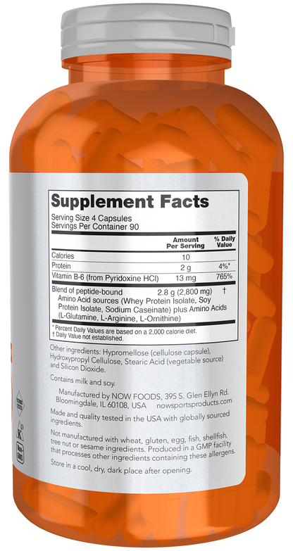 NOW Sports, Amino Complete™, Protein Blend with 20 Aminos, 120 Veg Caps