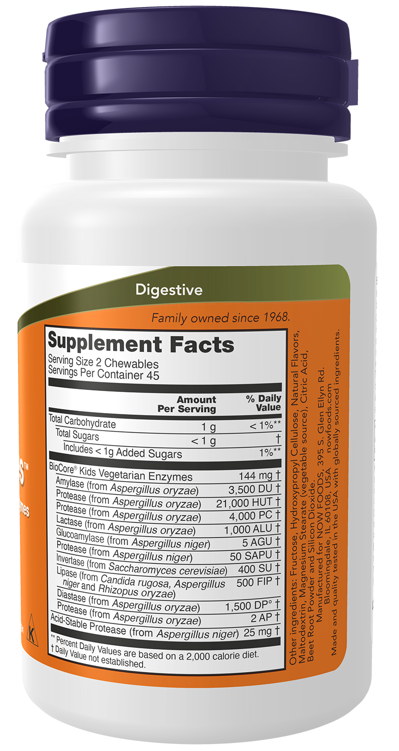 NOW Supplements, ChewyZymes, Berry Flavor, 90 Chewables