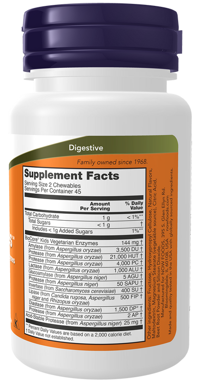 NOW Supplements, ChewyZymes, Berry Flavor, 90 Chewables