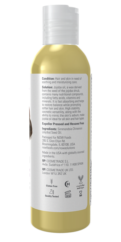 NOW Solutions, Jojoba Oil, Moisturizing, Multi-Purpose Oil, 4 fl. oz