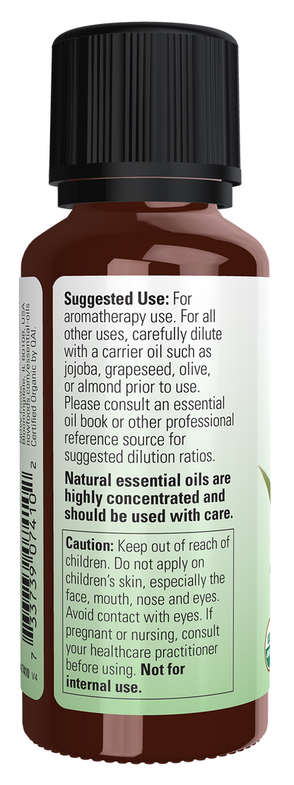 NOW Essential Oils, Organic Eucalyptus Globulus Oil, Steam Dist., 1 fl. oz
