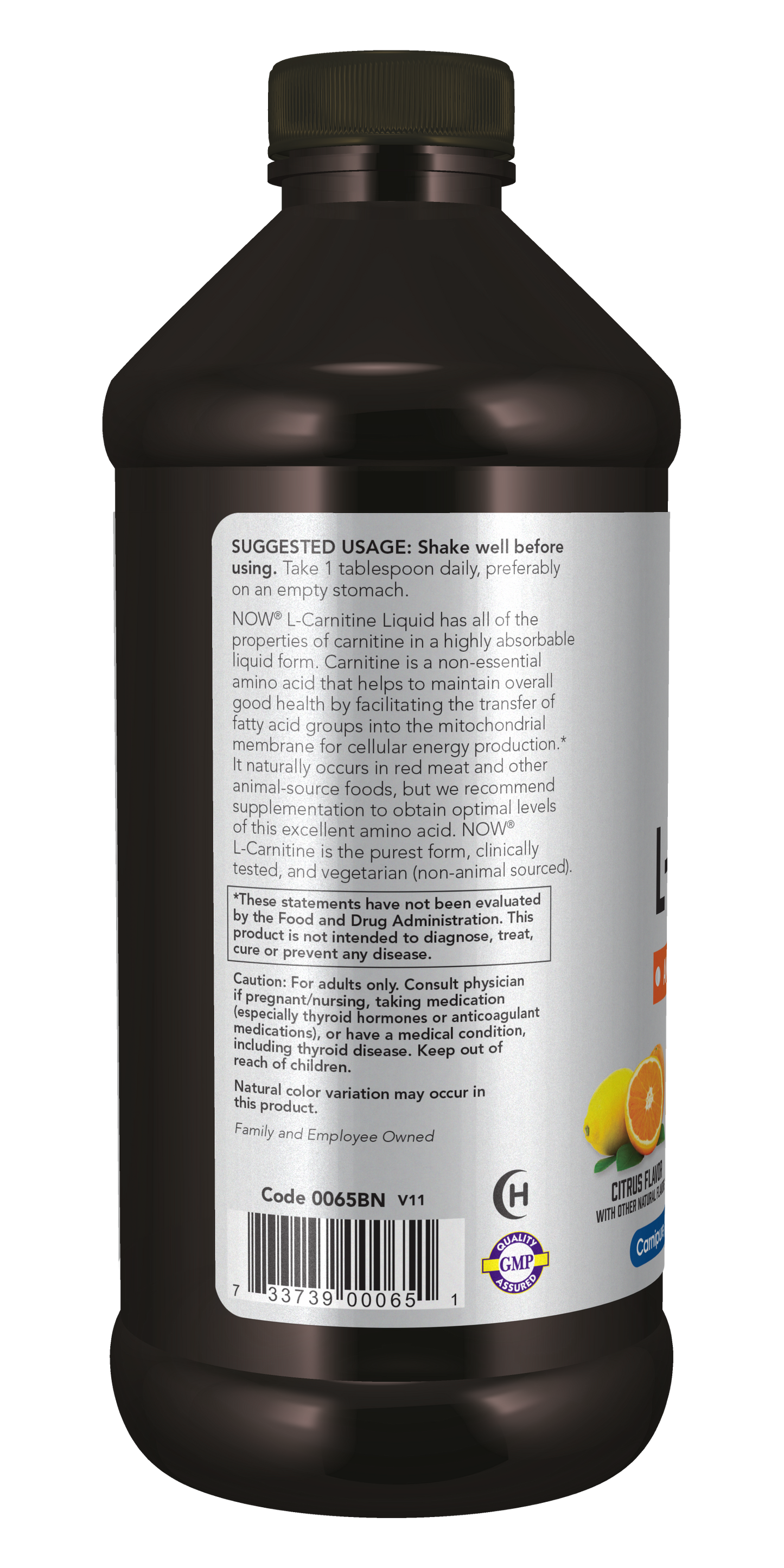 NOW Sports, L-Carnitine Liquid 1,000 mg, Citrus, 16 fl. oz