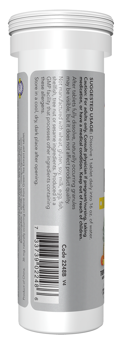 NOW Sports, Effervescent Effer-Energy, Electrolytes, Trop Punch, 10 Tabs