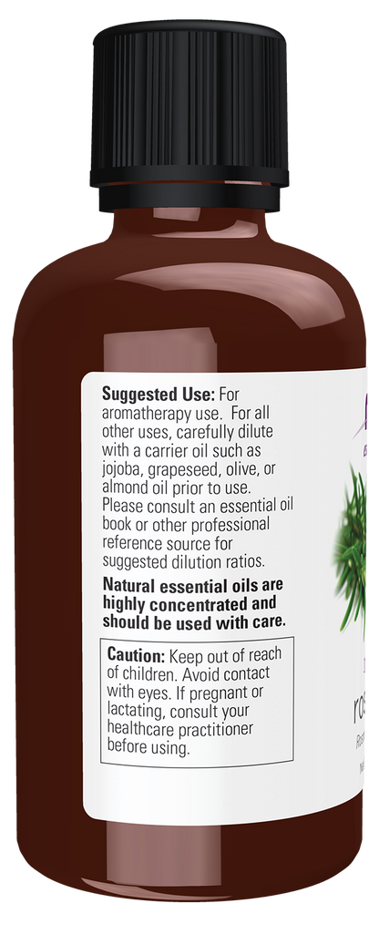 NOW Essential Oils, Rosemary Oil, Steam Distilled,  Undiluted, 2 fl. oz