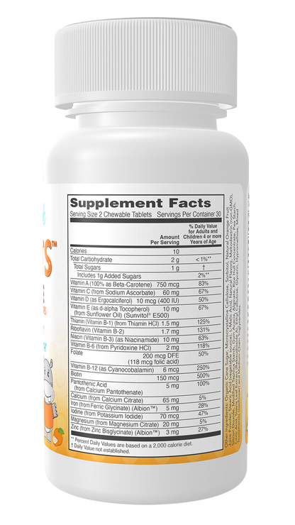 NOW Supplements, Kid Vits Multivitamin, Juicy Orange, 60 Chewable Tabs