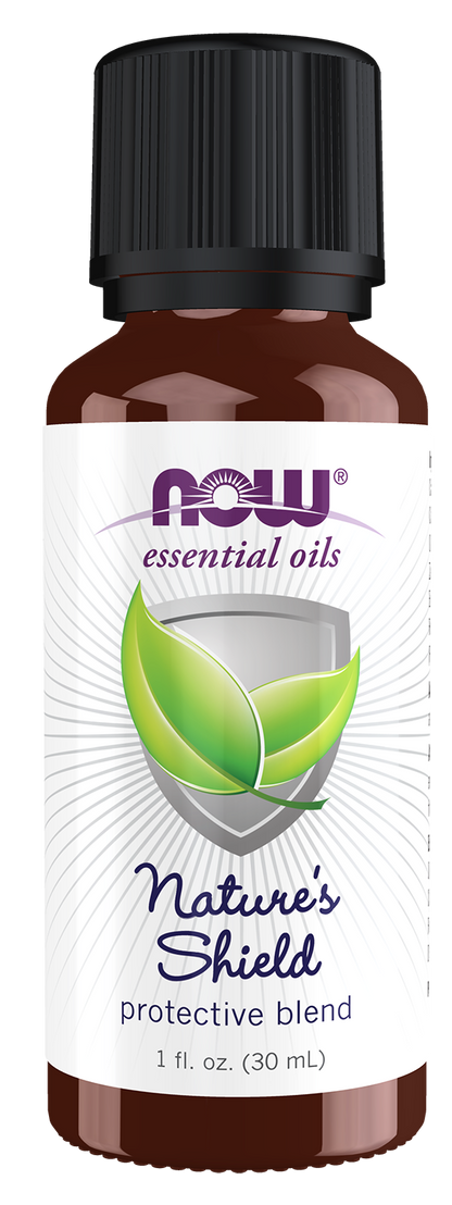 NOW Essential Oils, Nature's Shield, Undiluted Protective Blend, 1 fl. oz