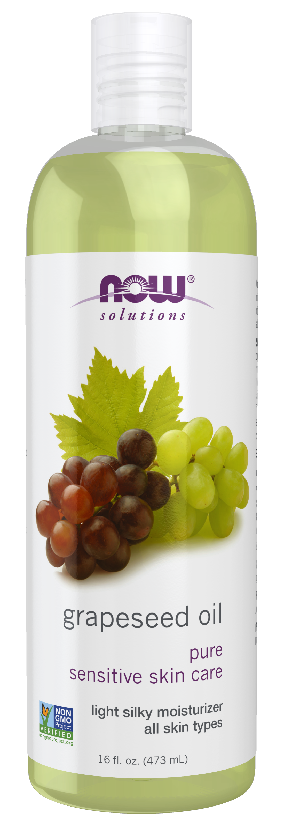 NOW Solutions, Grapeseed Oil, Sensitive Skin & All Skin Types, 16 fl. oz