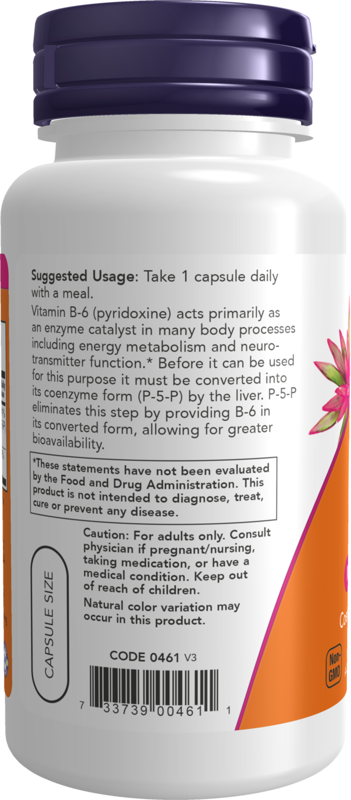 NOW Supplements, P-5-P 50 mg Coenzyme B-6 + Mg Bisglycinate, 90 Veg Caps