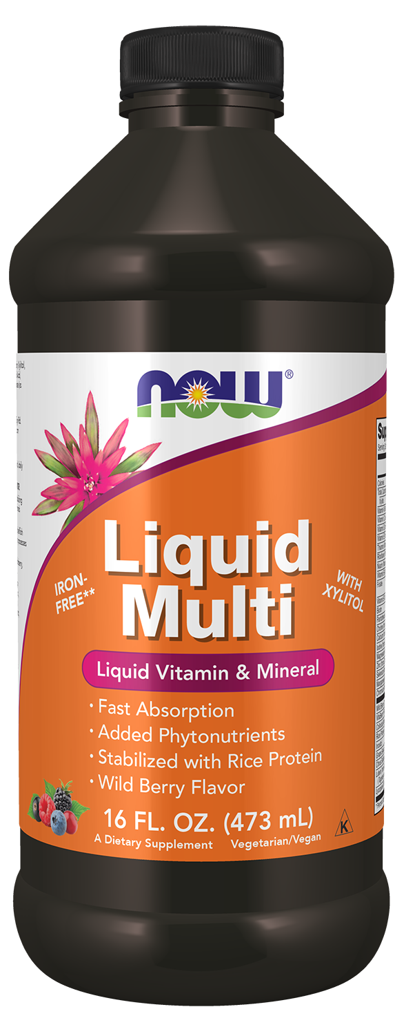 NOW Supplements, Liquid Multi, Fast Absorption, Wild Berry Flavor, 16 oz