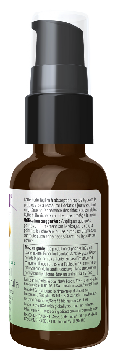 NOW Solutions, Organic Marula Oil, Skin Hydrating and Nourishing, 1 fl. oz