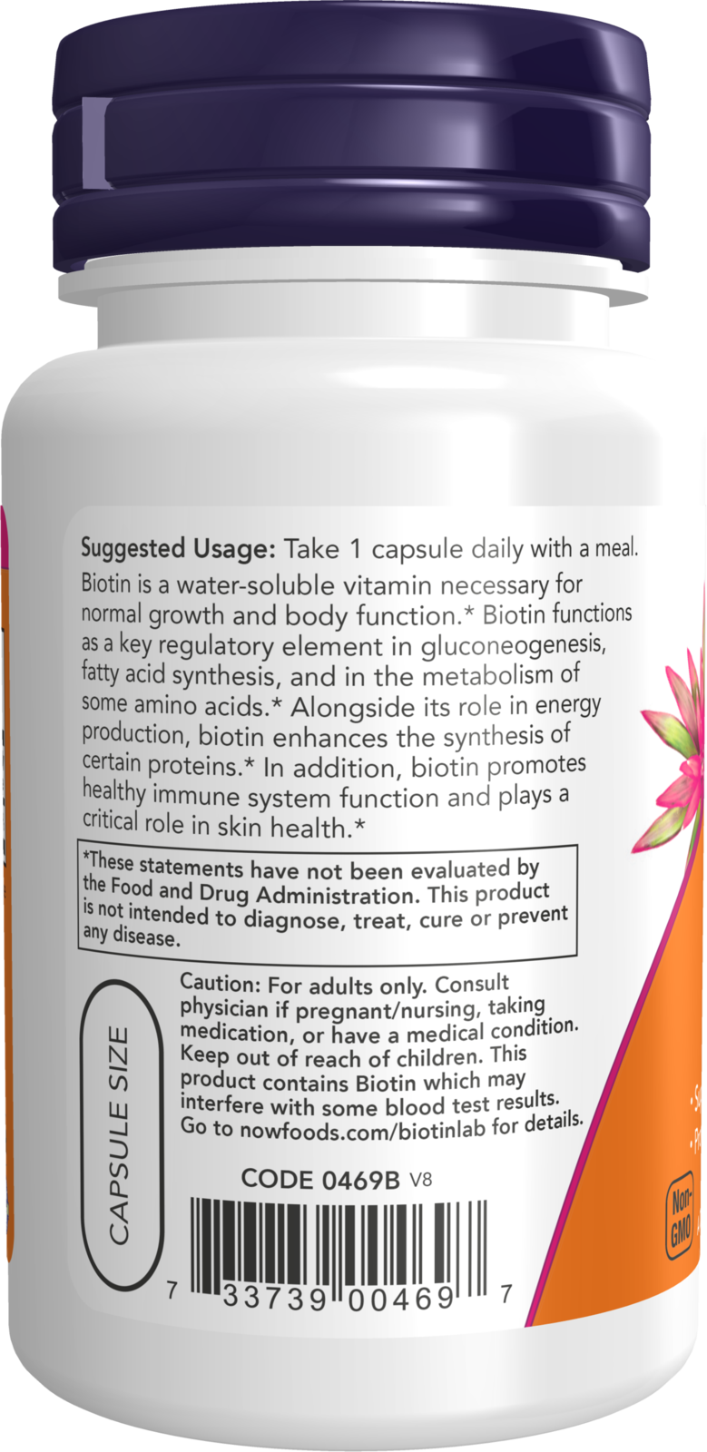 NOW Supplements, Biotin 1,000 mcg, Amino Acid Metabolism*, 100 Veg Caps