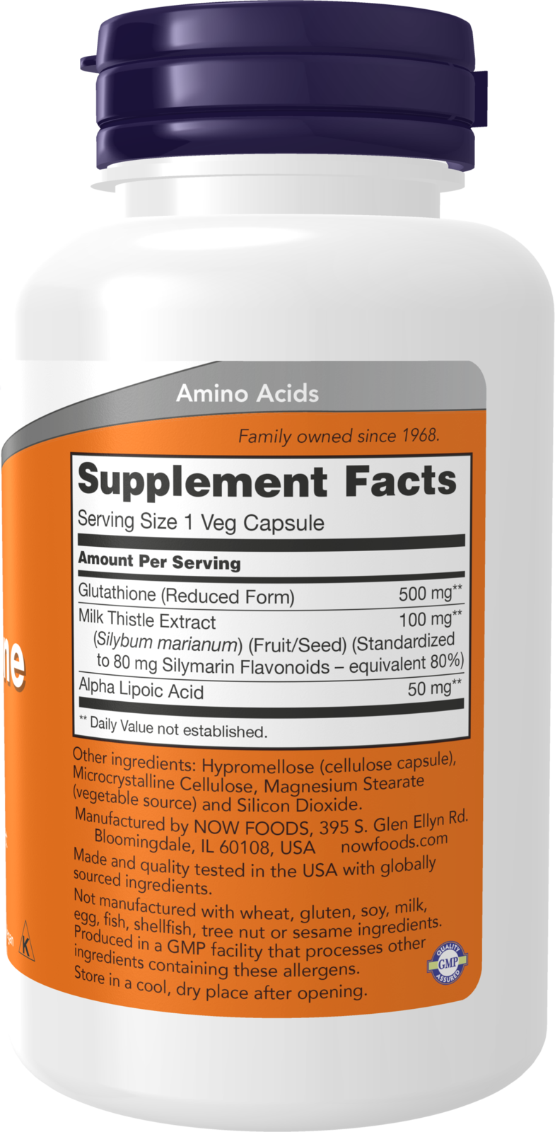 NOW Supplements, Glutathione 500 mg, Detoxification Support*, 60 Veg Caps