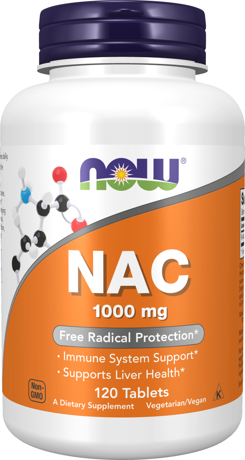 NOW Supplements, NAC 1,000 mg, Free Radical Protection*, 120 Tablets