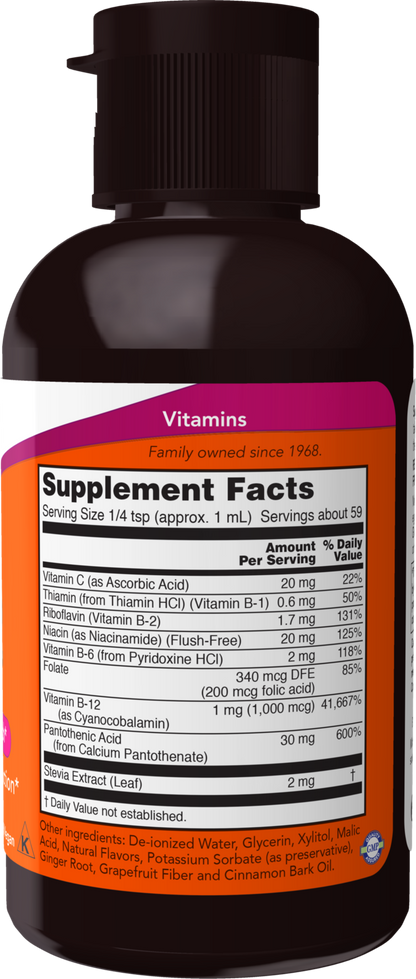 NOW Supplements, Vitamin B-12 Complex Liquid, Energy Production*, 2 oz