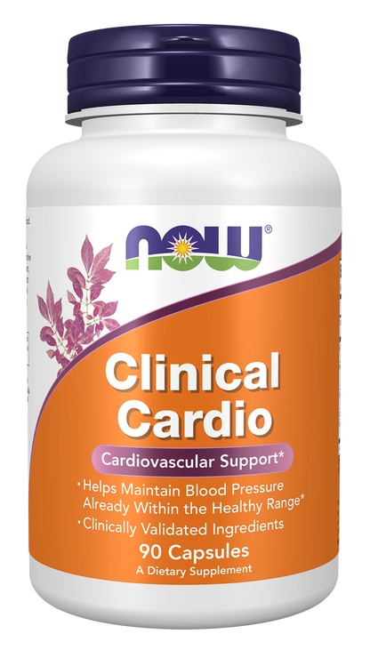 NOW Supplements, Clinical Cardio, Cardiovascular Support*, 90 Veg Caps