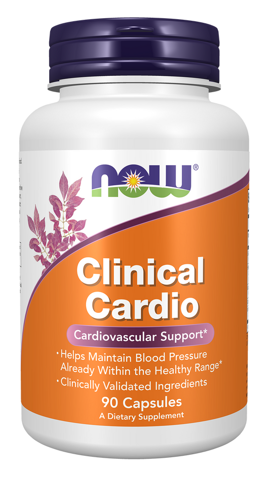 NOW Supplements, Clinical Cardio, Cardiovascular Support*, 90 Veg Caps
