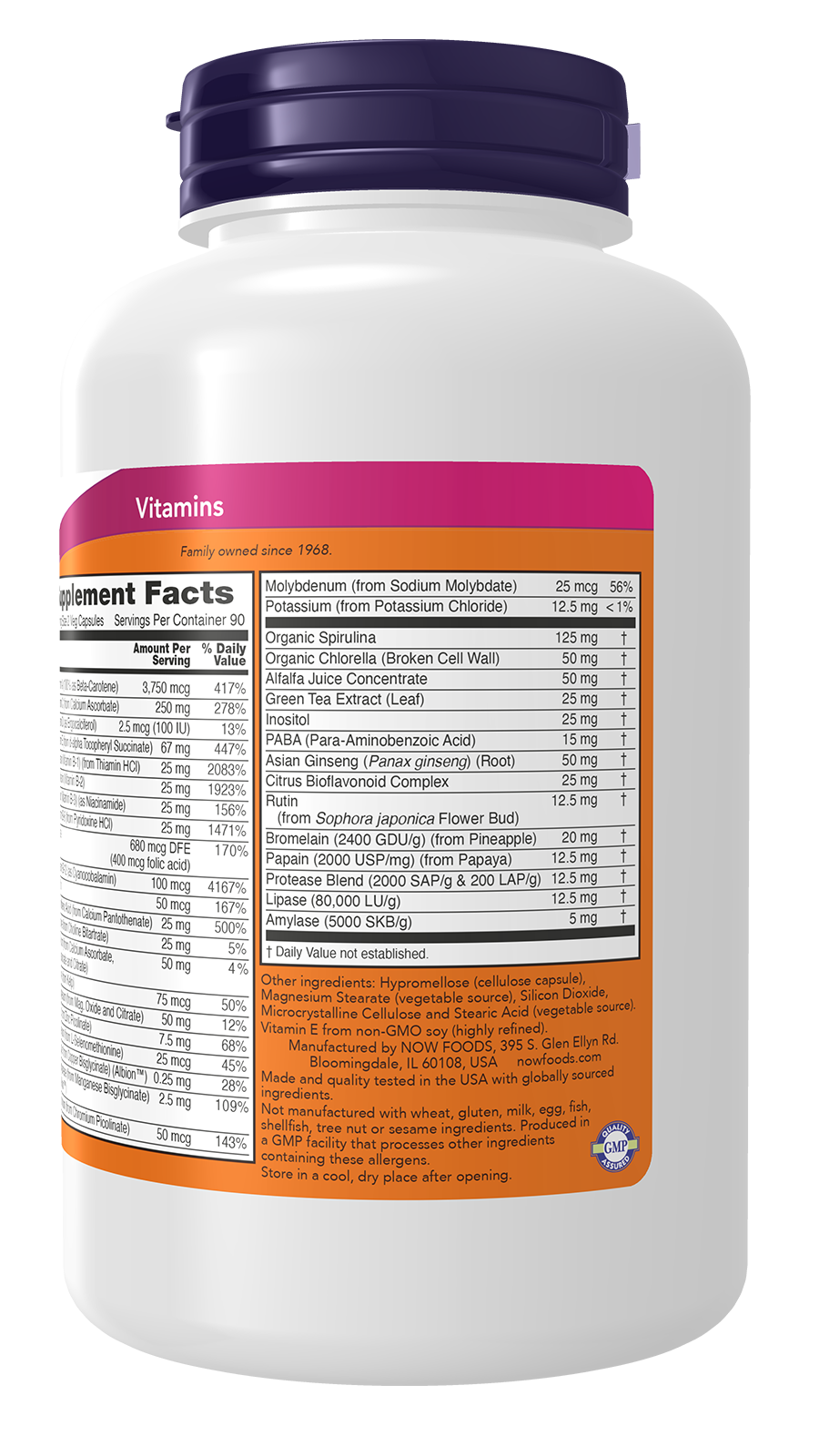 NOW Supplements, EcoGreen Multi Vitamin with Green Superfoods, 180 Veg Caps