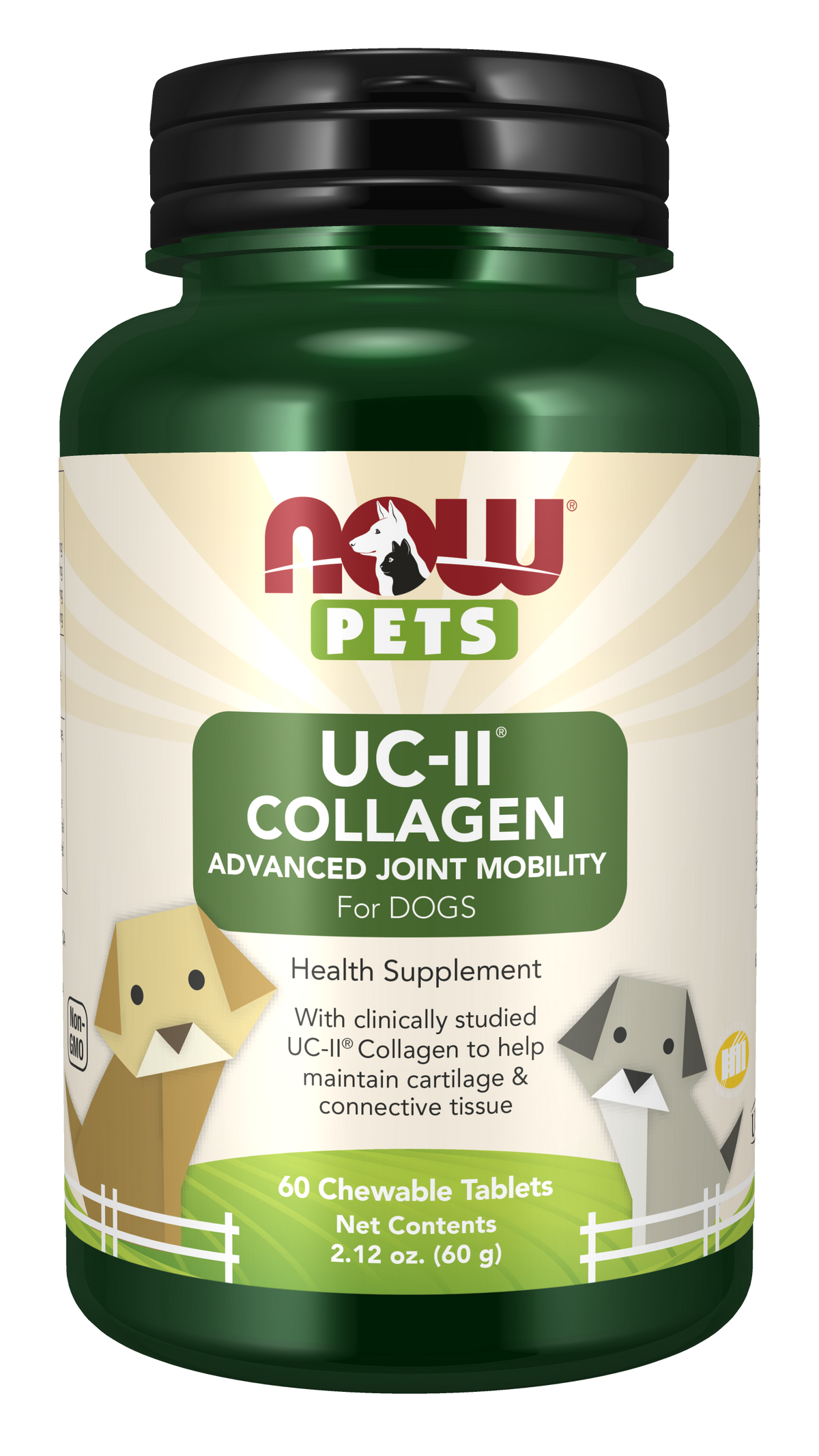 NOW® Pets, UC-II® Advanced Joint Mobility Dogs, 60 Chewable Tablets