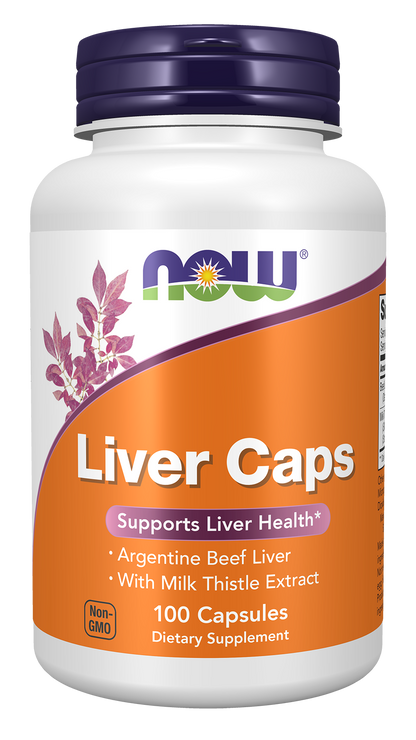 NOW Supplements, Liver Caps with Milk Thistle and Eleuthero, Supports Liver Health*, 100 Capsules