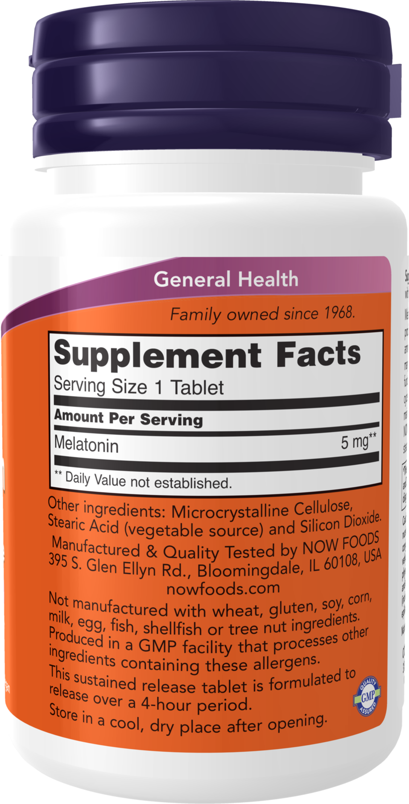 NOW Supplements, Melatonin 5 mg, Sustained Release, 120 Tabs