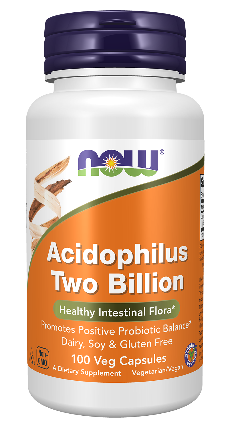 NOW Supplements, Acidophilus, 2 Billion, Probiotic, 100 Veg Caps
