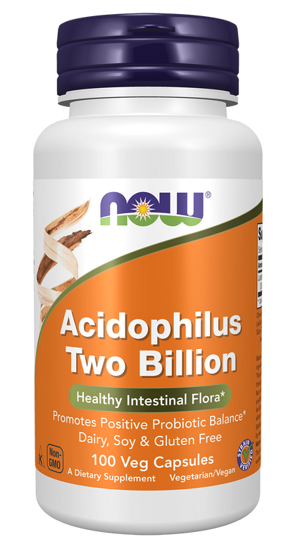 NOW Supplements, Acidophilus, 2 Billion, Probiotic, 100 Veg Caps