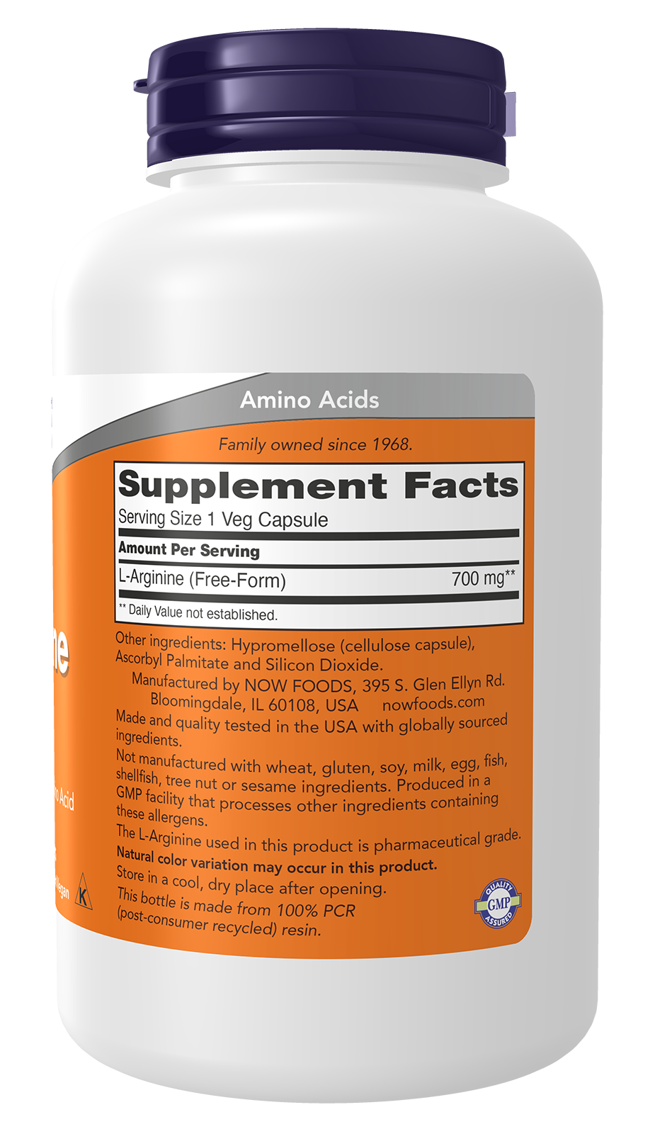 NOW Supplements, L-Arginine 700 mg, Amino Acid, 180 Veg Caps