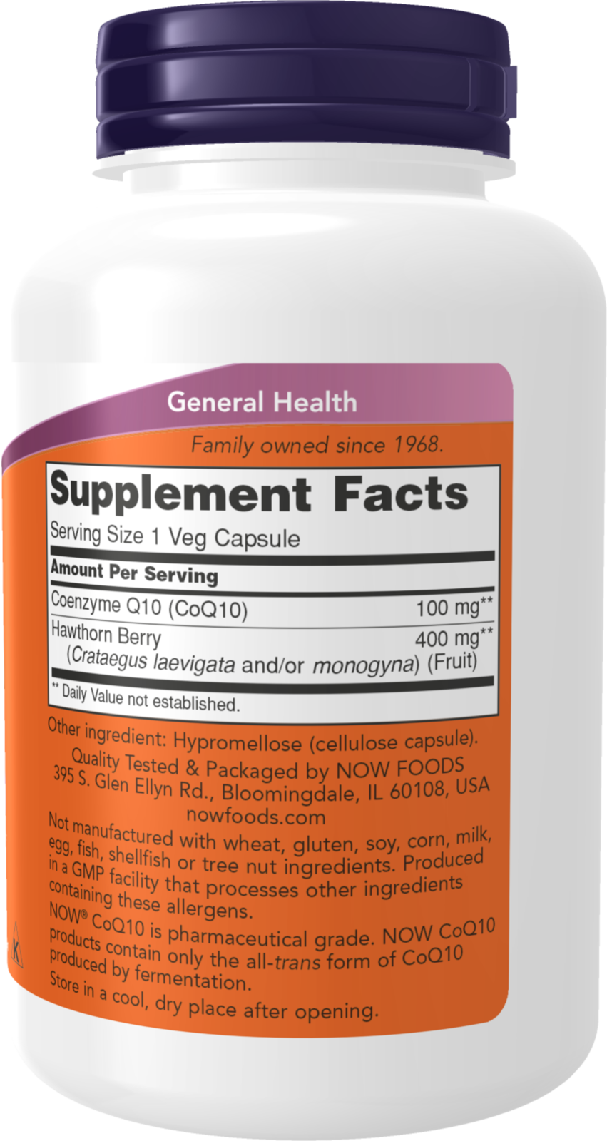 NOW Supplements, CoQ10 100 mg, Pharmaceutical Grade, 180 Veg Caps